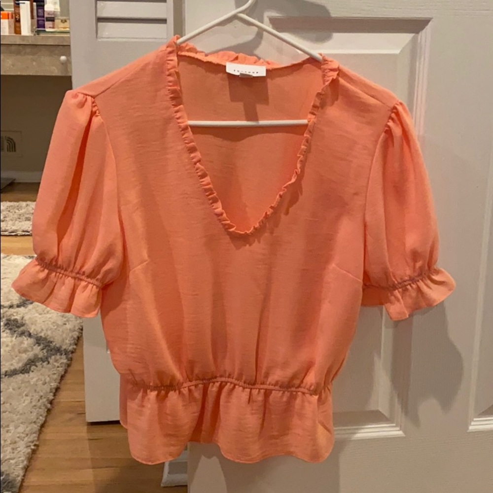 Top shop peplum ruffle top